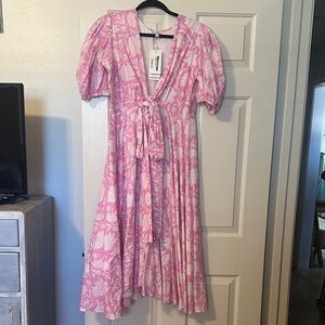 Monsoon and Beyond Floral Pink Midi Dress